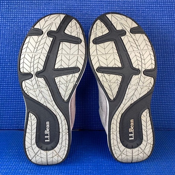 L.L BEAN COMFORT FITNESS WALKER Women`s Size 6M Grey White Suede Shoes 505864 - Picture 7 of 8